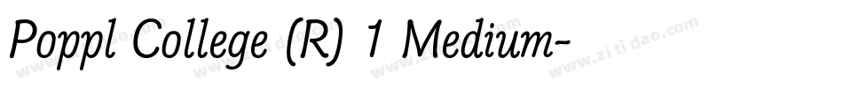 Poppl College (R) 1 Medium字体转换